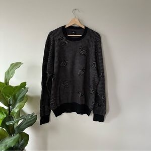 Obey men’s rose houndstooth lightweight sweater